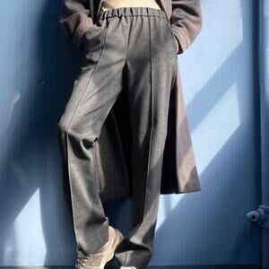 ARITZIA The Group by BABATON Quarry Pull-On Pants S Gray Poly-Viscose Flannel